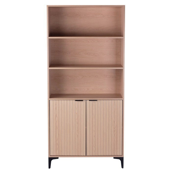 Mobile moderno con 2 ante e ripiani in melamina legno - Lignum