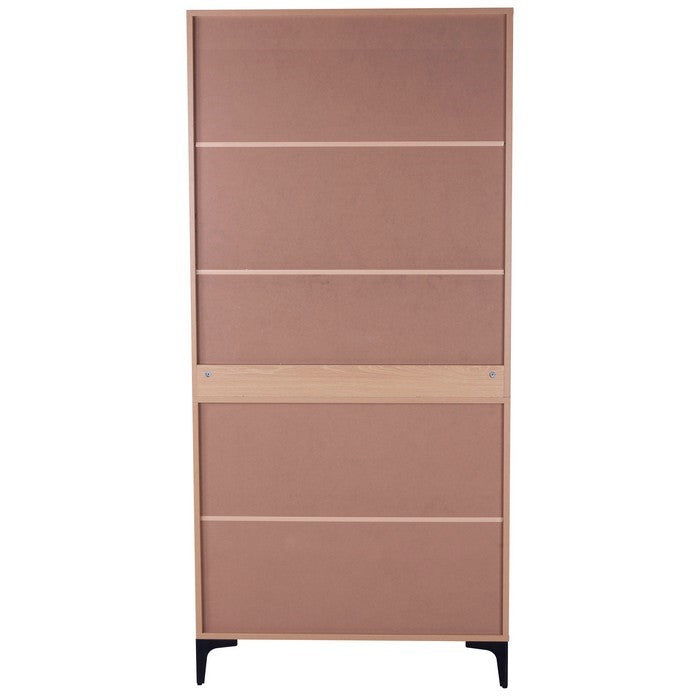 Mobile moderno con 2 ante e ripiani in melamina legno - Lignum