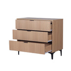 Cassettiera moderna con 3 cassetti in melamina legno - Lignum