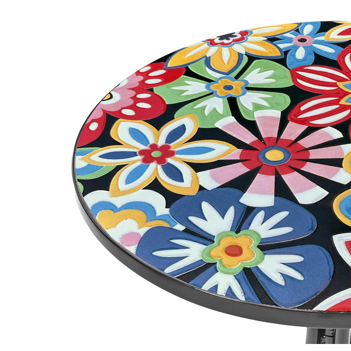 Set tavolo con sedie pieghevoli in metallo con mosaico - Sanremo