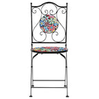 Set tavolo con sedie pieghevoli in metallo con mosaico - Sanremo
