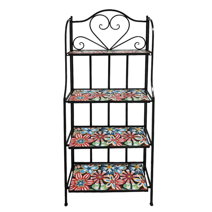 Scaffale in metallo con 4 ripiani mosaico - Sanremo