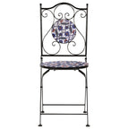 Set tavolo con sedie pieghevoli in metallo con mosaico - Elba