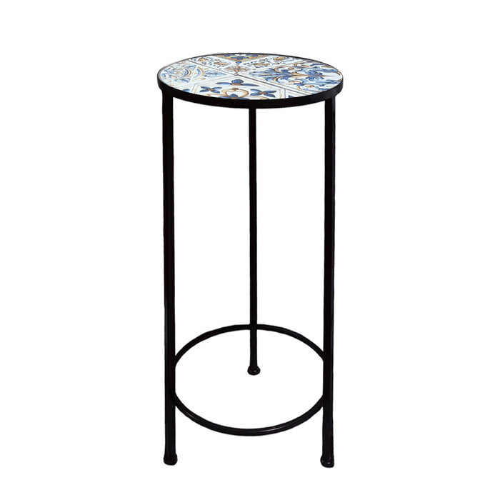 Supporto rotondo per piante con mosaico - Erice