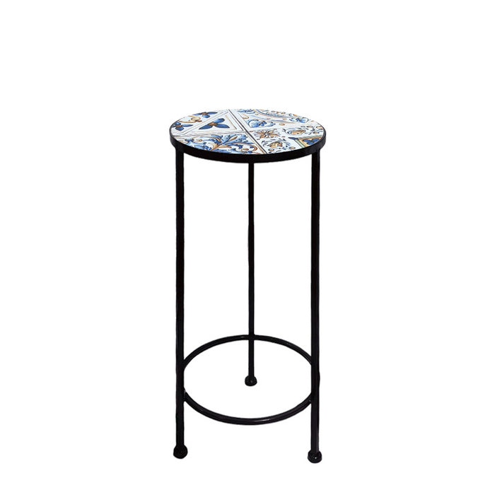 Supporto rotondo per piante con mosaico - Erice