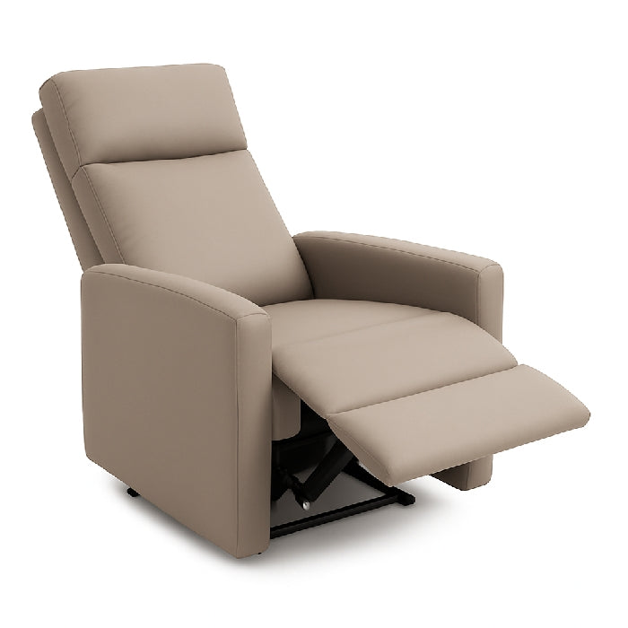 Poltrona reclinabile manualmente in ecopelle - Aura
