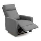 Poltrona reclinabile manualmente in ecopelle - Aura