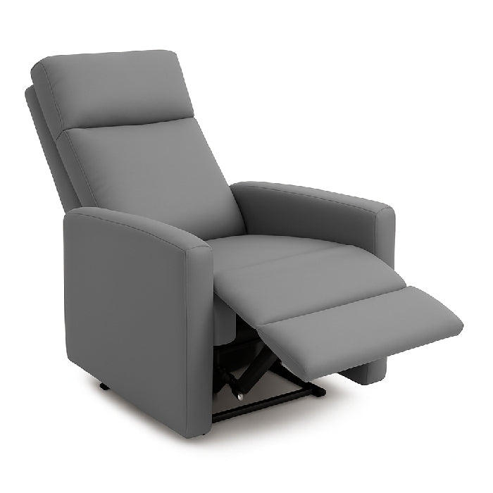 Poltrona reclinabile manualmente in ecopelle - Aura