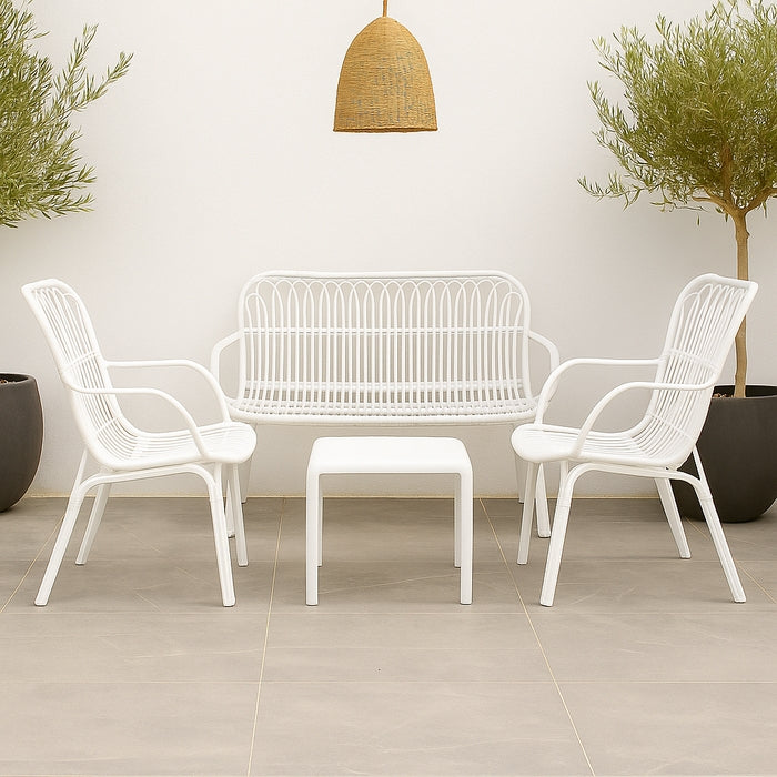 Poltrona da giardino in polipropilene effetto rattan - Meridiana