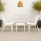 Divano da giardino in polipropilene effetto rattan - Meridiana