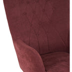 Poltrona moderna in tessuto con gambe in metallo nero - Julie