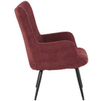 Poltrona moderna in tessuto con gambe in metallo nero - Julie