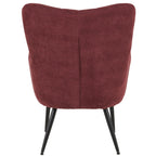 Poltrona moderna in tessuto con gambe in metallo nero - Julie