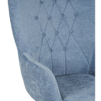 Poltrona moderna in tessuto con gambe in metallo nero - Julie