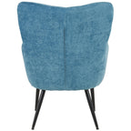 Poltrona moderna in tessuto con gambe in metallo nero - Julie