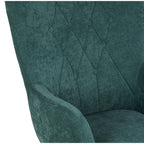 Poltrona moderna in tessuto con gambe in metallo nero - Julie