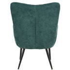 Poltrona moderna in tessuto con gambe in metallo nero - Julie