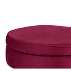 Set poltrona e pouf in velluto con gambe in metallo cromato oro
