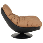 Poltrona relax girevole a 360° con seduta in pelle - Loft