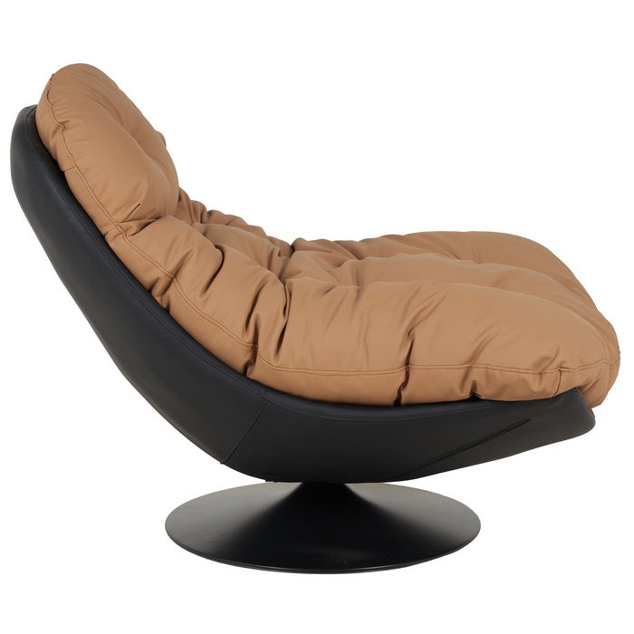 Poltrona relax girevole a 360° con seduta in pelle - Loft