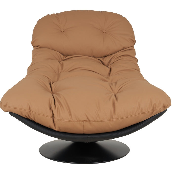 Poltrona relax girevole a 360° con seduta in pelle - Loft