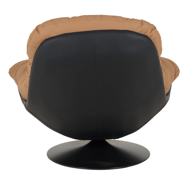 Poltrona relax girevole a 360° con seduta in pelle - Loft