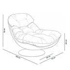 Poltrona relax girevole a 360° con seduta in pelle - Loft