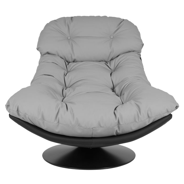 Poltrona relax girevole a 360° con seduta in pelle - Loft