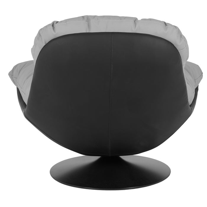 Poltrona relax girevole a 360° con seduta in pelle - Loft