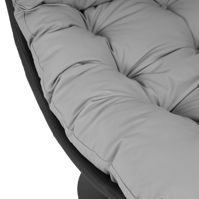 Poltrona relax girevole a 360° con seduta in pelle - Loft