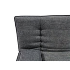 Divano letto in tessuto con gambe nere e cuscini - Vittoria