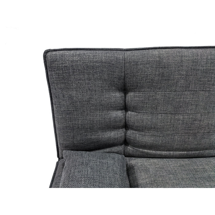 Divano letto in tessuto con gambe nere e cuscini - Vittoria