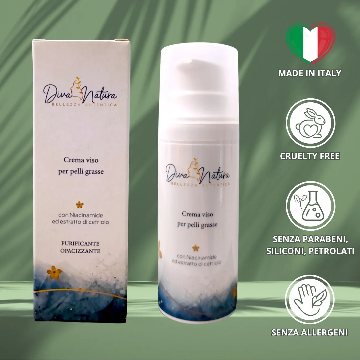 CREMA VISO PURIFICANTE OPACIZZANTE PELLI GRASSE E IMPURE