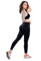 Leggings nero modello IMMO a vita bassa senza cuciture