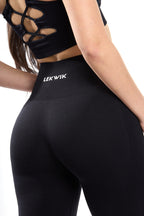 Leggings nero modello POLLY a vita alta senza cuciture