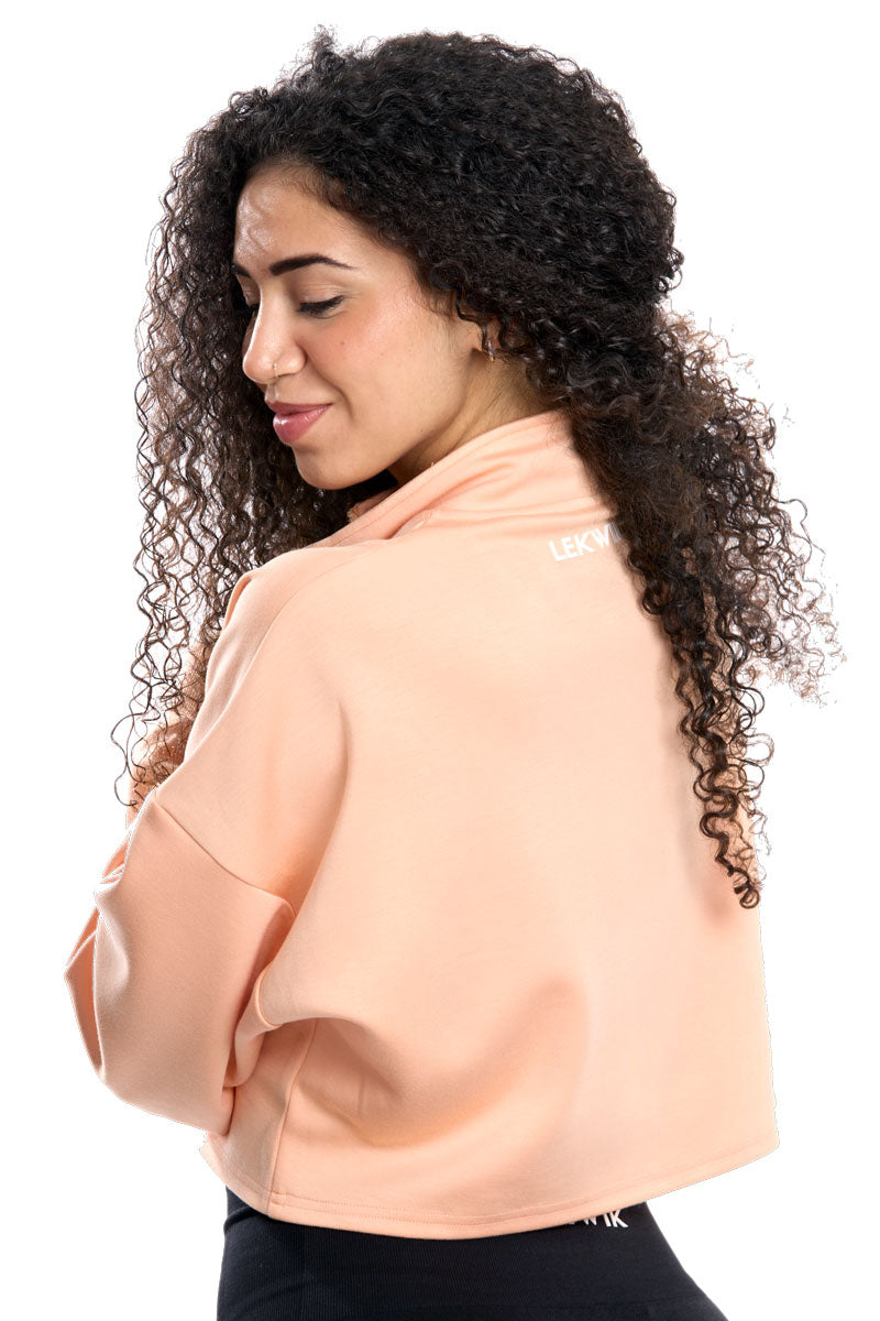 Felpa a vita corta salmone chiaro modello IRIS