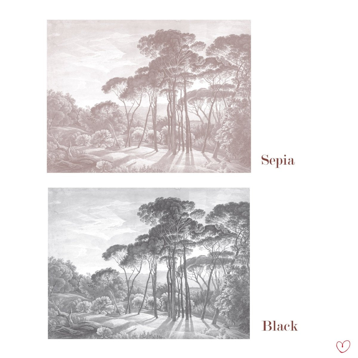 Fotomurale Vintage Paesaggio Toscano