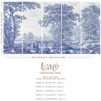 Capri Landscape Blue Vintage Wall Mural